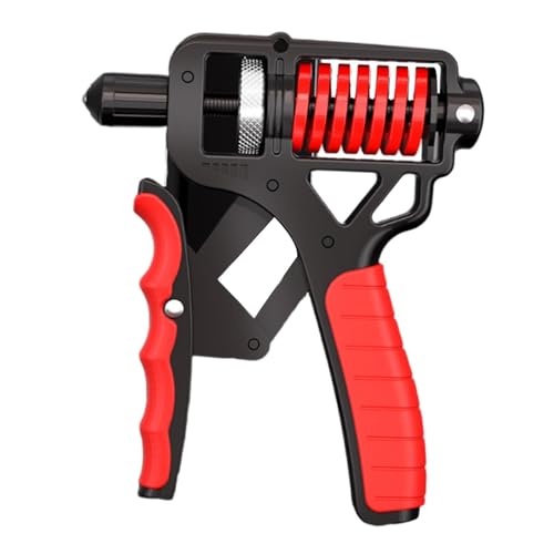 Hand Grip Strengthener Adjustable 5-165kg Grip Strength Trainer with Steel Spring Finger Exerciser for Men and Women - color: Red