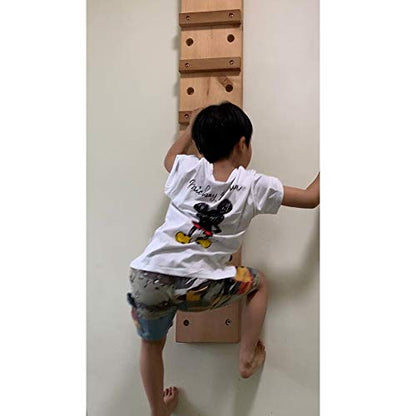 CKIDS Rock Climbing Training Peg Board Wall Mounted Birch Pegboard, Fingerboard for Gymnastic Rock Climbing Ninja, 47 inches x 11 inches