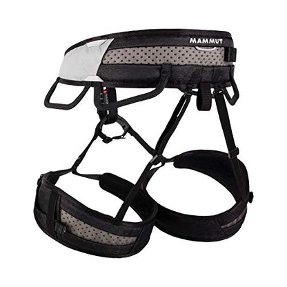 Mammut Ophir 3 Slide Climbing Harness for Men – Adjustable, Lightweight, and Durable Gear for Rock, Gym, and Sport Climbing - size: Small, style: Black/Marble