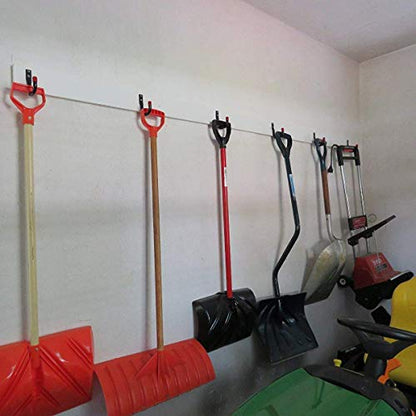 Garage Storage J Utility Hook, 8 Pack Heavy Duty Wall Mounted Hanging Hooks Organize Garden Tools, Gym Bags, Stroller, Toy,Power Tool - size: 3.5inch