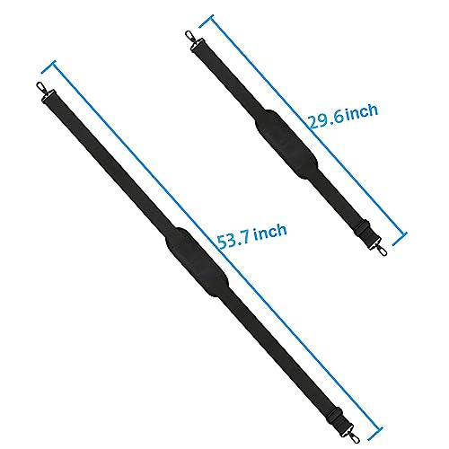 Taygeer Shoulder Strap, 52" Universal Replacement Laptop Bag Strap, Black | Adjustable Comfortable Padded Belt, with Metal Hooks, for Briefcase Computer Carrying Case Gym Duffel Messenger Bag Luggage - color: A-black
