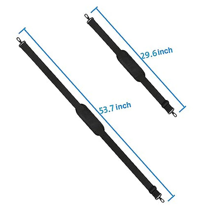 Taygeer Shoulder Strap, 52" Universal Replacement Laptop Bag Strap, Black | Adjustable Comfortable Padded Belt, with Metal Hooks, for Briefcase Computer Carrying Case Gym Duffel Messenger Bag Luggage - color: A-black
