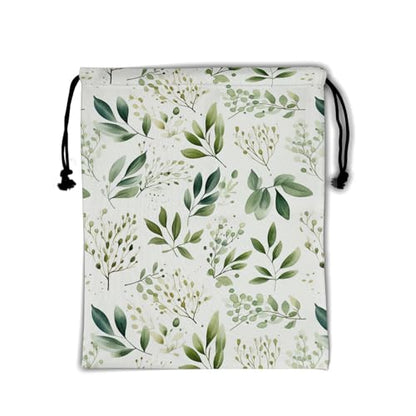 Gymnastics Grip Bag for Gymnasts Gymnastic Drawstring Bag Gym Athlete Bag - color: Green Botanical Leaves, size: 9.25" x 12" (Pack of 1)