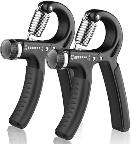 2 Pack Hand Grip Strengthener, Grip Strength Trainer, Adjustable Resistance 11-132Lbs (5-60kg)