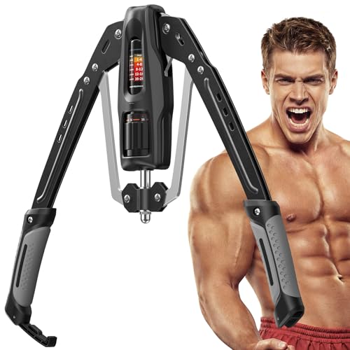 Merach Twister Arm Trainer, 22-440lb Hydraulic Power, Adjustable Home Chest Expander, Shoulder Muscle Training Fitness Equipment, Arm Enhanced Exercise Strengthener - color: Gray, size: pro