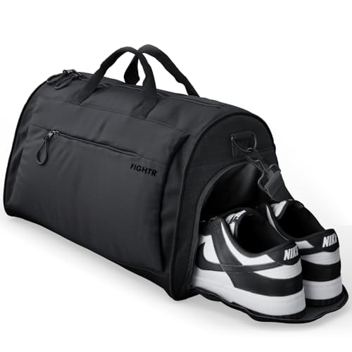 FIGHTR® Sports bag & travel Duffel bag for men and women - with shoe compartment & wet compartment - bag for sports, fitness & travel - size: Small