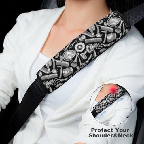 2 Pack Hair Cutting Barber Tools Car Seat Belt Pad Soft Padded Harness Pads Strap for Child, Car Seats Pushchair Strollers High Chair Pushchair, Anti-Slip Pad - color: Pattern 570