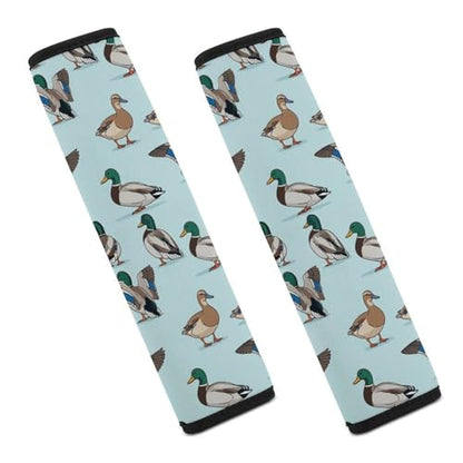 2 Pack Breathable Car Seat Straps Shoulder Pads for Adults and Children, All Vehicles, Cute Mallard Duck Harness Pads Strap, Pressure Relief - color: Pattern 1028