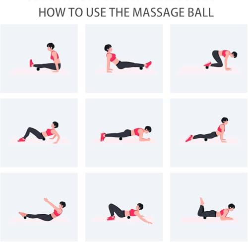 Hard Peanut Massage Ball, Double Lacrosse Massage Ball. Deep Tissue Massage Roller Mobility Ball for Physical Therapy Myofascial Release Muscle Relaxer Acupoint Massage (Black) | Mobility Massager Tool for Deep Tissue Physical Therapy Myofascial Release T