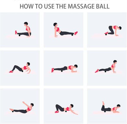Hard Peanut Massage Ball, Double Lacrosse Massage Ball. Deep Tissue Massage Roller Mobility Ball for Physical Therapy Myofascial Release Muscle Relaxer Acupoint Massage (Black) | Mobility Massager Tool for Deep Tissue Physical Therapy Myofascial Release T