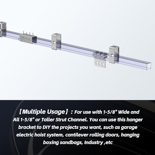 SKTREX Channel Trolley Track Hanger Bracket for UNISTRUT Strut Channel, 1-5/8 Intermediate Support Hange Bracket for All 1-5/8" Channel Trolley Track (6) - style: 6 pack