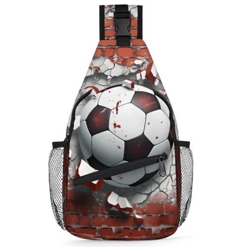 Football Red Brick Movement Sling Backpack for Women Men Waterproof Antitheft Chest Bag Lightweight Travel Crossbody Shoulder Bag for Shopping Outdoor Leisure Sports Mountaineering Riding - color: Backpack31