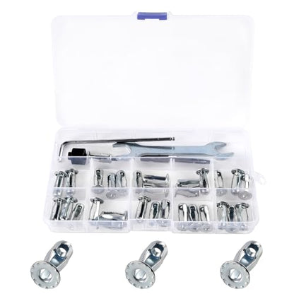 M4 Jack Nuts with Installation Tool Threaded Insert Petal Nuts Expansion Nutserts Hollow Wall Anchors for Thin Soft Wall Plastic Polywood Pressboard Hardboard