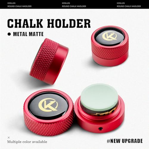 KONLLEN Round Pool Chalk Holder Pool Billiards Accessories Portable Multifunctional Sturdy Pool Cue Accessories - color: Red