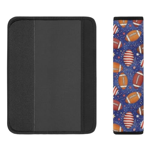 2PCS Football Stars Car Seat Belt Pad Breathable Shoulder Protector for Girls and Boys, Most Cars, Anti-Slip Pad - color: Pattern 271