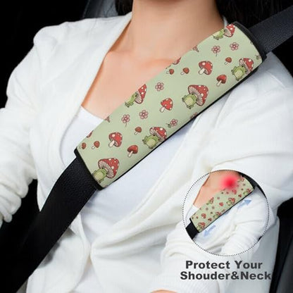 2PCS Breathable Car Seat Belt Pad for Elderly Support, Stroller Pushchair High Chair, Cute Frog Seat Belt Cushion, Anti-Slip Pad - color: Pattern 886