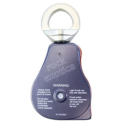 Rock Exotica Omni-Block Swivel Pulley – High-Strength Swivel Pulley with Sideplate Access for Rigging – Made in The USA - style: ‎2.0"
