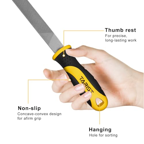 TARIST 8 inch Flat Metal File, Professional Carbon Steel file, Tool Sharpener for Professionals and DIY - size: 8 inch