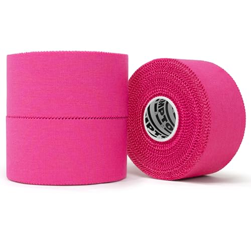 Hampton Adams | As Seen on Shark Tank | Original Athletic Sports Tape (3-Pack) | 45ft Rolls | Very Strong Easy Tear NO Sticky Residue | Best Tape for Athlete & Trainers | Fingers Ankles (Hot Pink) - color: Hot Pink, size: 1.5 inch (3 Rolls)