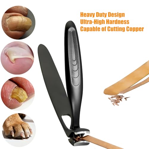 Precision Stainless Steel Heavy Duty Angled Head,Wide Jaw Clippers for Seniors and Man,Ingrown Toenail,Thick Nail.Long Handle, Extra-Large Slanted Nail Cutter.Men,Women,Elderly. (4PCS)
