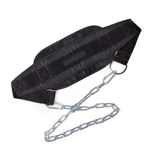 INOOMP U-shaped Weight Lifting Dip Belt with Heavy Duty Steel Chain Adjustable Strength Training Belt for Dips and Chin-ups Suitable for Athletes and Powerlifting