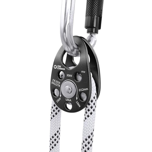 GM CLIMBING Swing Cheek Micro Pulley 30kN CE UIAA Certified - color: Bushing | Black-One Unit