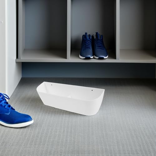 2pcs Wall Mounted Shoe Changing Rack Organizer with Vertical Layered Structure, Plastic Hanging Shoe Holder Compatible with Slippers and Heels, for Hallways behind Doors