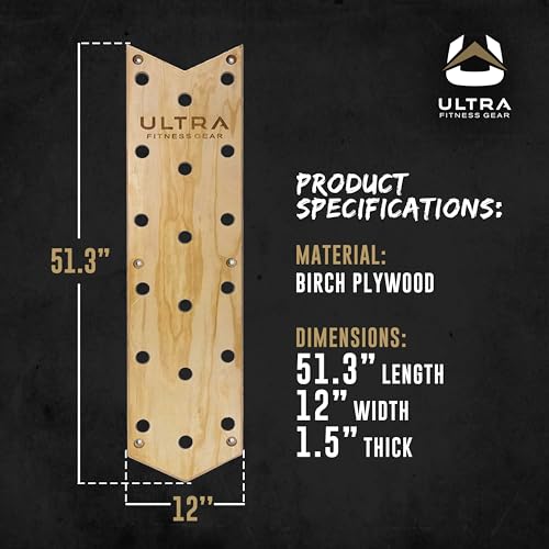 Climbing Pegboard 51 Inch, Climbing Hold Cross Training Exercise Equipment, Climbing Wall Training Ladder for Fitness, Agility and Muscle Strength