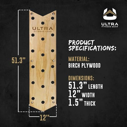 Climbing Pegboard 51 Inch, Climbing Hold Cross Training Exercise Equipment, Climbing Wall Training Ladder for Fitness, Agility and Muscle Strength