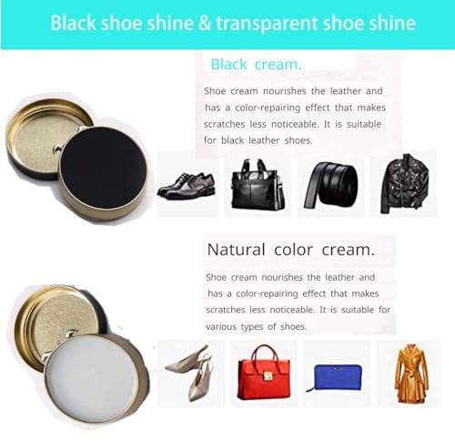 Shoe Shine Kit | Unisex Shoe Care Set | Includes Brushes, Shoe Polish, Cleaning Cloth, Sheepskin Pad, and Stain Remover | Ideal Gift Box for Home Use or as a Present