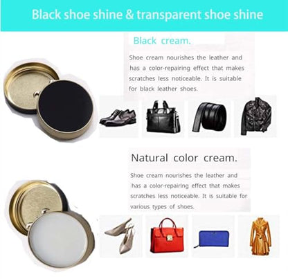 Shoe Shine Kit | Unisex Shoe Care Set | Includes Brushes, Shoe Polish, Cleaning Cloth, Sheepskin Pad, and Stain Remover | Ideal Gift Box for Home Use or as a Present
