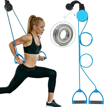 Shoulder Pulley for Physical Therapy, Quiet & Noiseless Over Door Shoulder Rehab Pulley, Arm Pulley & Door for Physical Therapy for Rehabilitation & Exercise