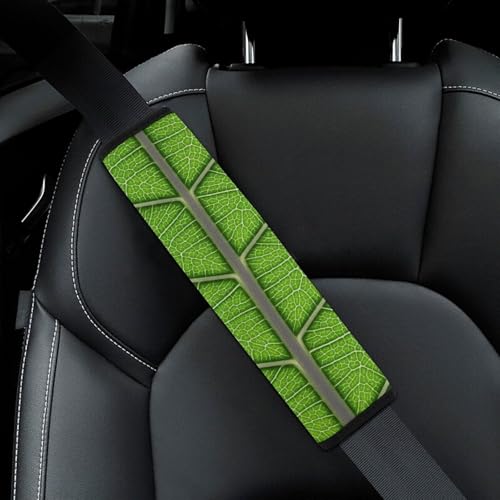Universal Soft and Comfortable Seat Belt Cover for Adults and Children, Most Cars, 2 Pack Green Food Lettuce Texture Seat Belt Covers Cushion Neck and Shoulder Support - color: Pattern 1180