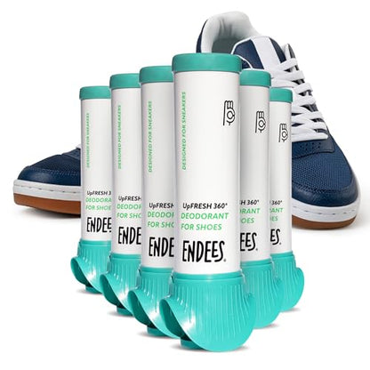 Endees UpFresh 360° Shoe Deodorizer Spray – 6 x 3.38 Fl Ozl I Foot Odor Eliminator Shoe Spray for Smelly Shoes, Feet, Sneakers, Boots, and Gym Bags, Stinky Smell Elimination Deodorant, Travel Size - size: 3.38 Ounce (Pack of 6)