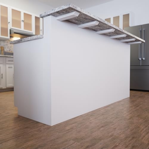 The Original Granite Bracket Countertop Support L-Bracket (Industrial - White, 10 Inches) - size: 10 Inches, style: Industrial - White