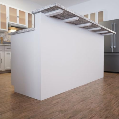 The Original Granite Bracket Countertop Support L-Bracket (Industrial - White, 10 Inches) - size: 10 Inches, style: Industrial - White