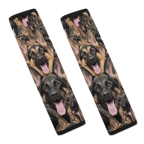2 Piece German Sherpard Dog Car Seat Straps Shoulder Pads Universal Fit Automotive Seat Belt Protector for Kids, Car Seats Pushchair Strollers High Chair Pushchair - color: Pattern 750