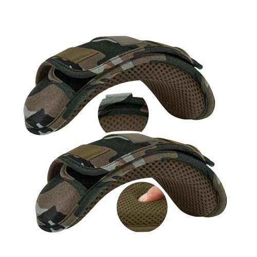 2-Pack Tactical Shoulder Pad, Ultra-Thick Comfort Cushion for Vest Straps, Backpacks, Breathable & Shock-Absorbing,Camouflage-Green - color: Camouflage-green