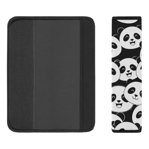 2PCS Universal Fit Car Seat Belt Pad for Kids, Most Cars, Funny Panda Animal Seat Belt Cushion, Shock Absorption - color: Pattern 229