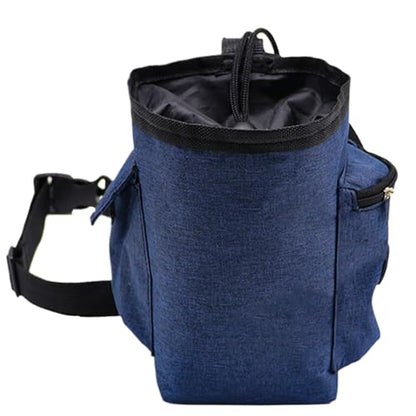 Rock Climbing Chalk Bag Adjustable Belt, Drawstring Closure | Chalk Organizer for Rock Climbing, Bouldering, Weightlifting, Gymnastics, Adults Women Men - color: Navy Blue