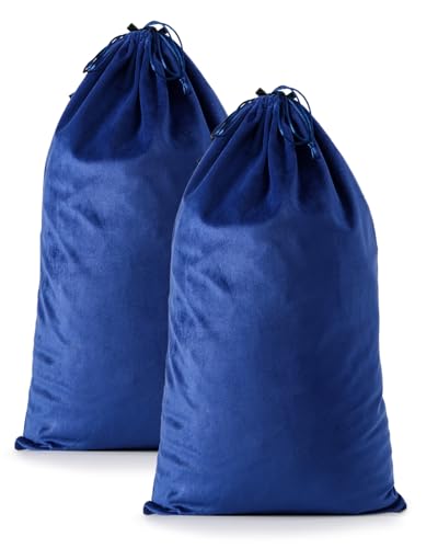 2 Pcs Shoe Bags for Travel, Large Boot Bag, Palace Blue, 21.2x13.3 Inch | Washable & Reusable Travel Shoe Bags, Dustproof Shoe Bags with Drawstring Closure, Suitable for Travel, Home Storage - color: Palace Blue, size: 21.2"x13.3"