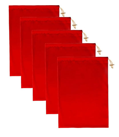 Valante Set of Microfiber Drawstring Storage Bags for Intimate Products (Large Red Set) - size: Large Red Set