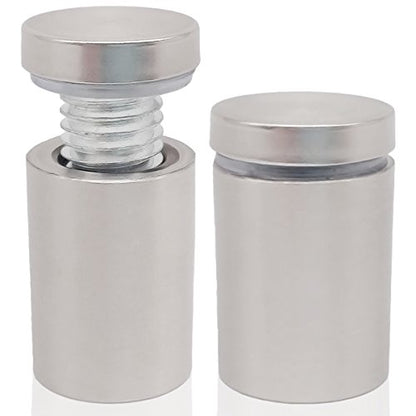 Standoff Screws 3/4" x 1-5/8" - Lantee 20 Pcs Stainless Steel 19 x 40mm Standoff Mounting Hardware Bolts for Glass Signs - color: Silver, size: 3/4" x 1-5/8" / 19 x 40mm