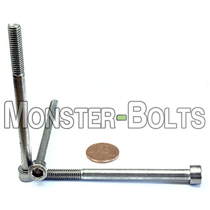 MonsterBolts - M6 x 80mm Socket Head Screws, DIN 912, Stainless Steel, Partial Thread, 10 Pack - size: M6 x 80mm