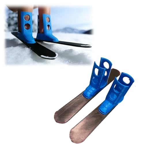 Finger Skis Mini Ski for Hands – Fun Fidget Ski Board Set for Winter Play & Desk Entertainment - color: Blue