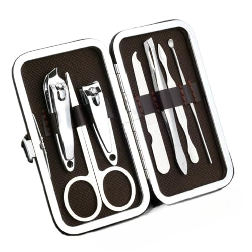 7-Piece Nail Grooming Kit with Travel Case, Complete Manicure and Pedicure Set for Home and Travel