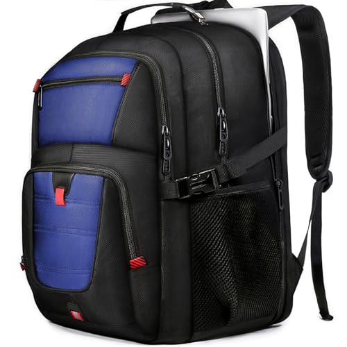 Z-MGKISS 18.4 Large Travel Backpack, USB Computer Bagpack Fits 18.4 Inch Laptop, Business Backpack for Men, TSA Flight Approved, Laptop Backpacks, Blue - color: Blue, size: 18.4IN