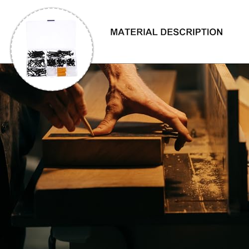 INOOMP Black Hardened Self Tapping Screw Set, 140pcs Round Head Cross Screws with 30 Caps and 20 Expansion Anchors, Multi-Purpose Household Fixing Hardware Kit for Electrical and Cabinet