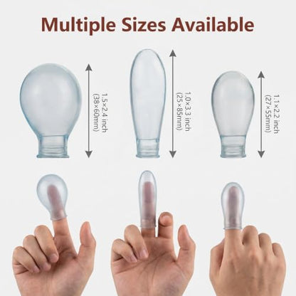 3PCS Waterproof Finger Protector& bangdage, Silicone Finger Covers for Showering, Leak-Proof Sealed Design, Reusable Finger Sleeve for Wound Protection(S&M&L&bandage brown) - size: 2small&middle&large