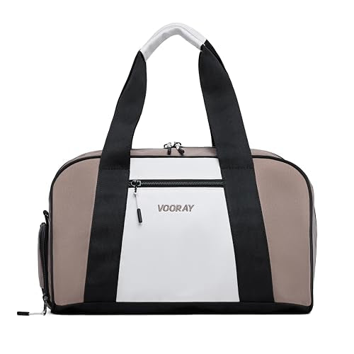 Vooray Burner Small Gym Bag for Women and Men, 23L | Lightweight Duffle Bag with Shoe Compartment, Water Bottle Pocket, Magnetic Handles, Adjustable Strap, Use for Sports, Travel - color: 23L - Neutral Color Block